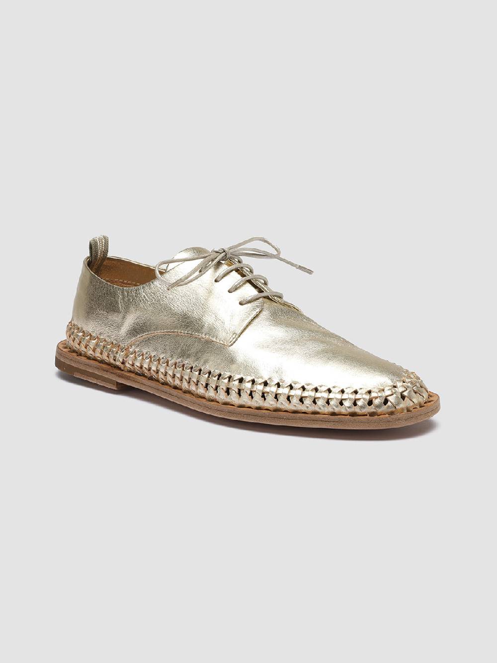 Officine Creative MABELLE 001 Derby in Pelle Argento Presa