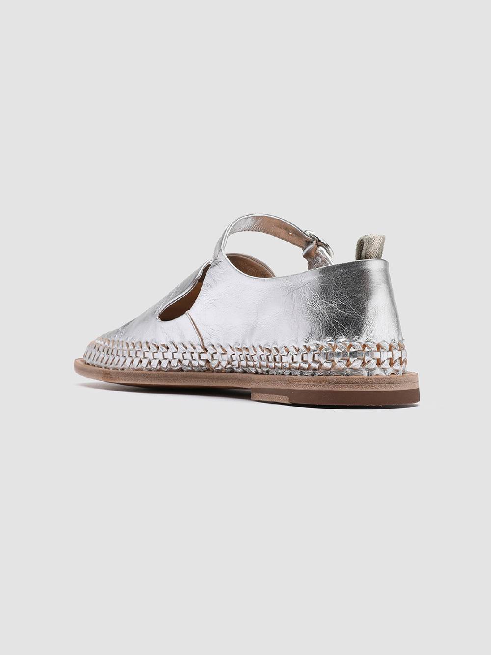 Officine Creative MABELLE 003 Mary Jane in Pelle Argento Online