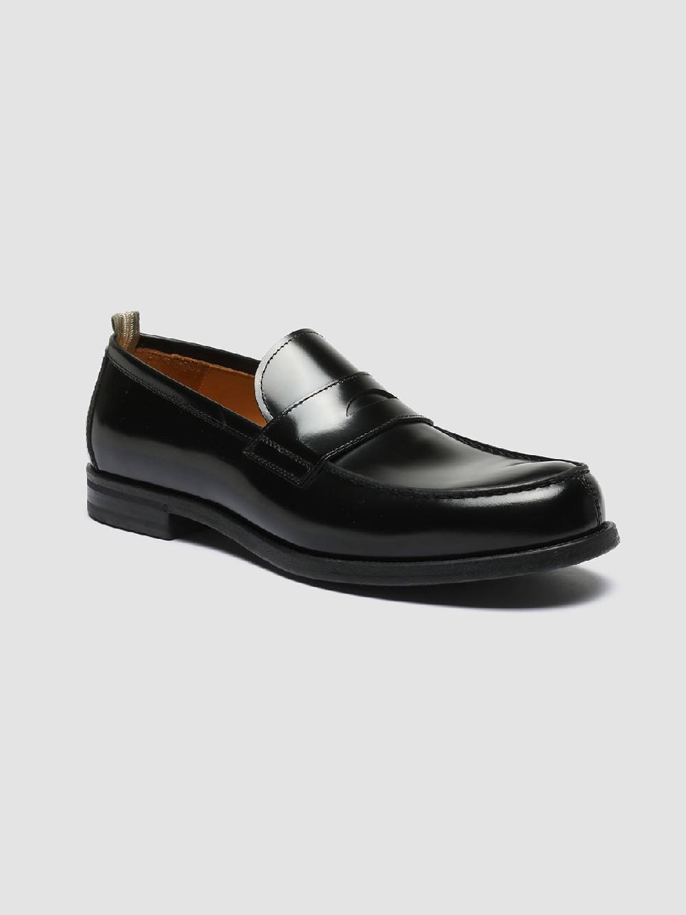 Officine Creative VINE 001 Mocassini in Pelle Nera Vendita Calda