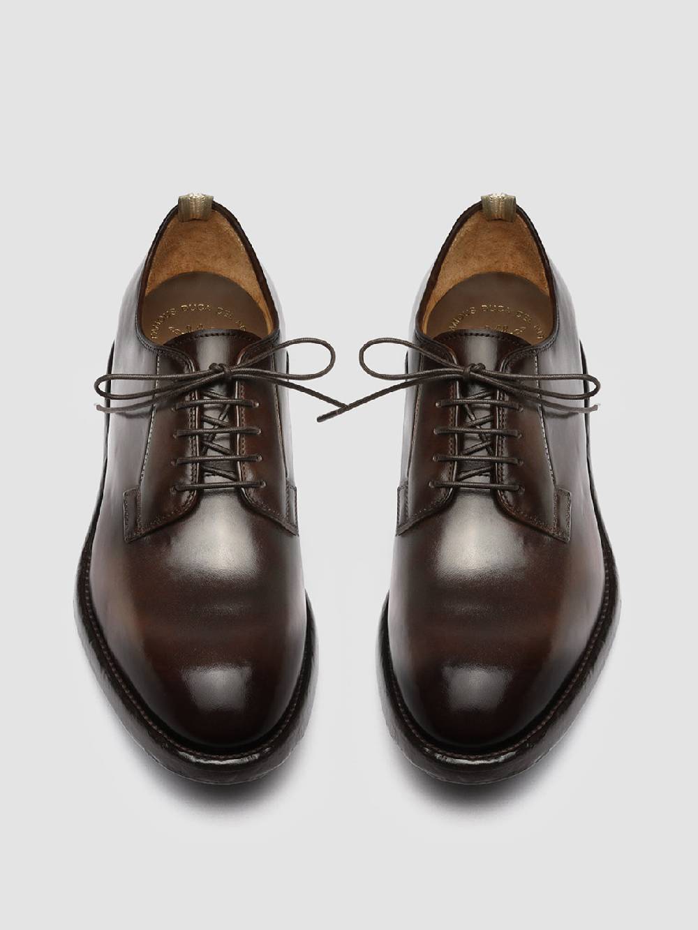 Officine Creative TEMPLE 007 Derby in Pelle Marrone Negozio