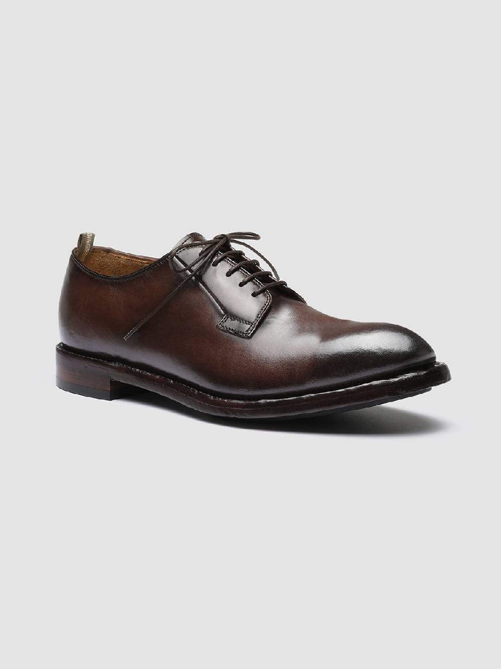 Officine Creative TEMPLE 007 Derby in Pelle Marrone Negozio