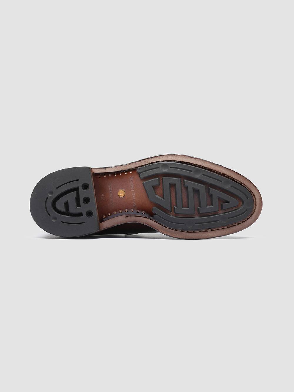 Officine Creative TEMPLE 007 Derby in Pelle Marrone Negozio