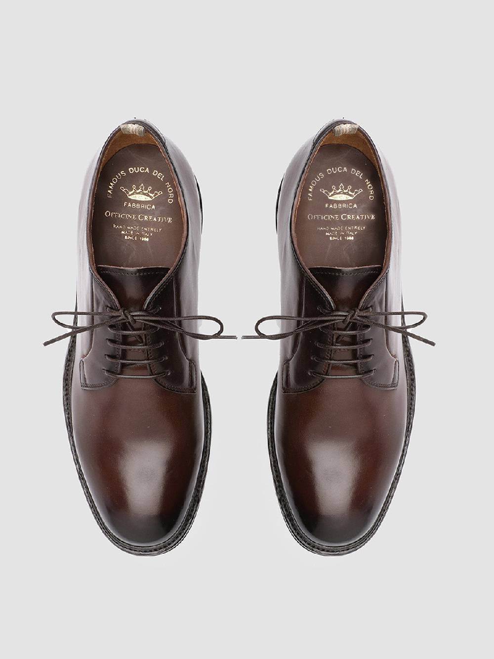 Officine Creative HOPKINS 003 Derby in Pelle Marrone In Saldo