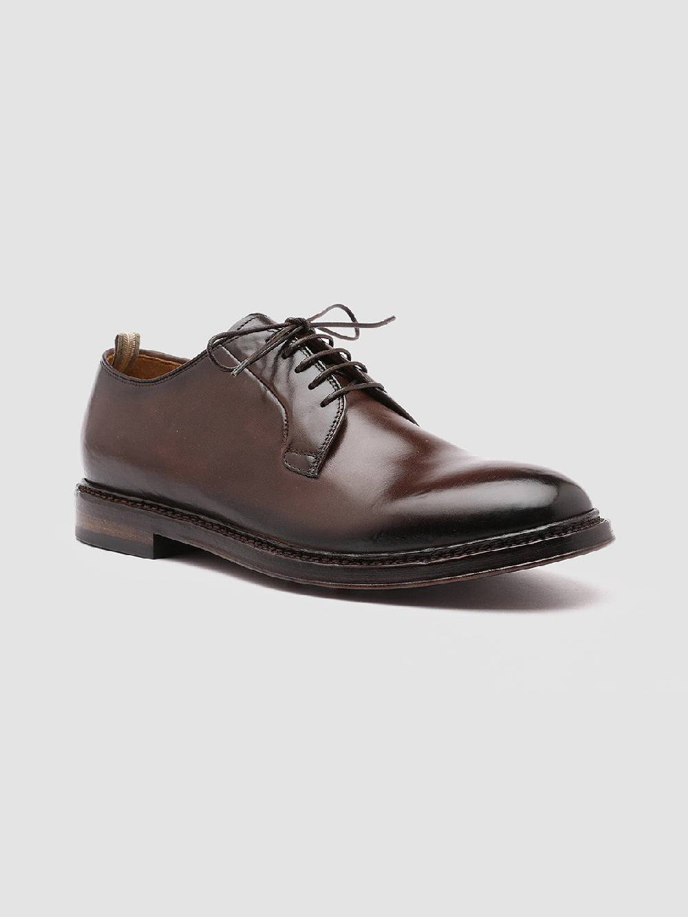 Officine Creative HOPKINS 003 Derby in Pelle Marrone In Saldo