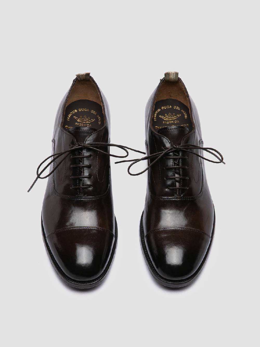 Officine Creative VANDERBILT CAOU 011 Scarpe Oxford Marroni in Pelle 2025