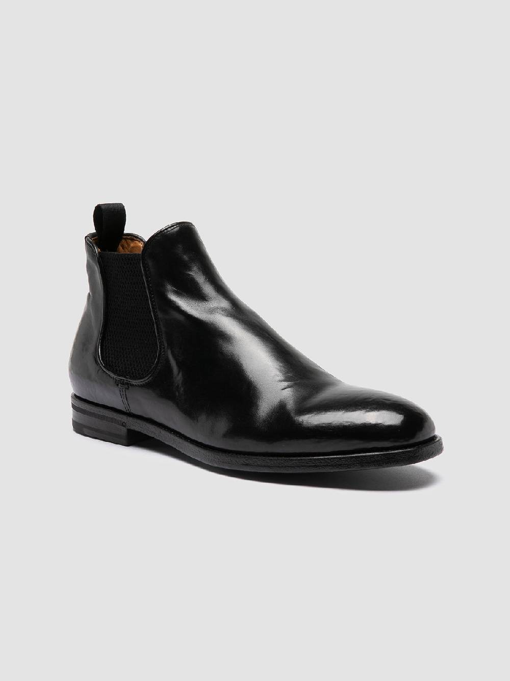 Officine Creative VANDERBILT CAOU 012 Stivali Neri in Pelle Italy