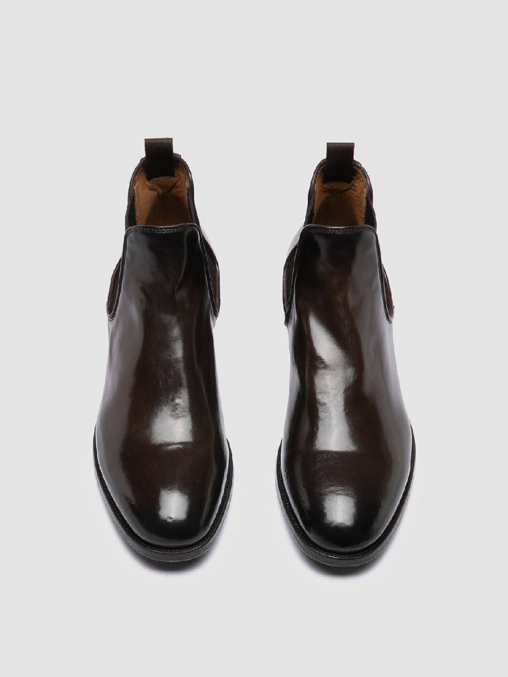 Officine Creative VANDERBILT CAOU 012 Stivali Marrone Scuro in Pelle Italia