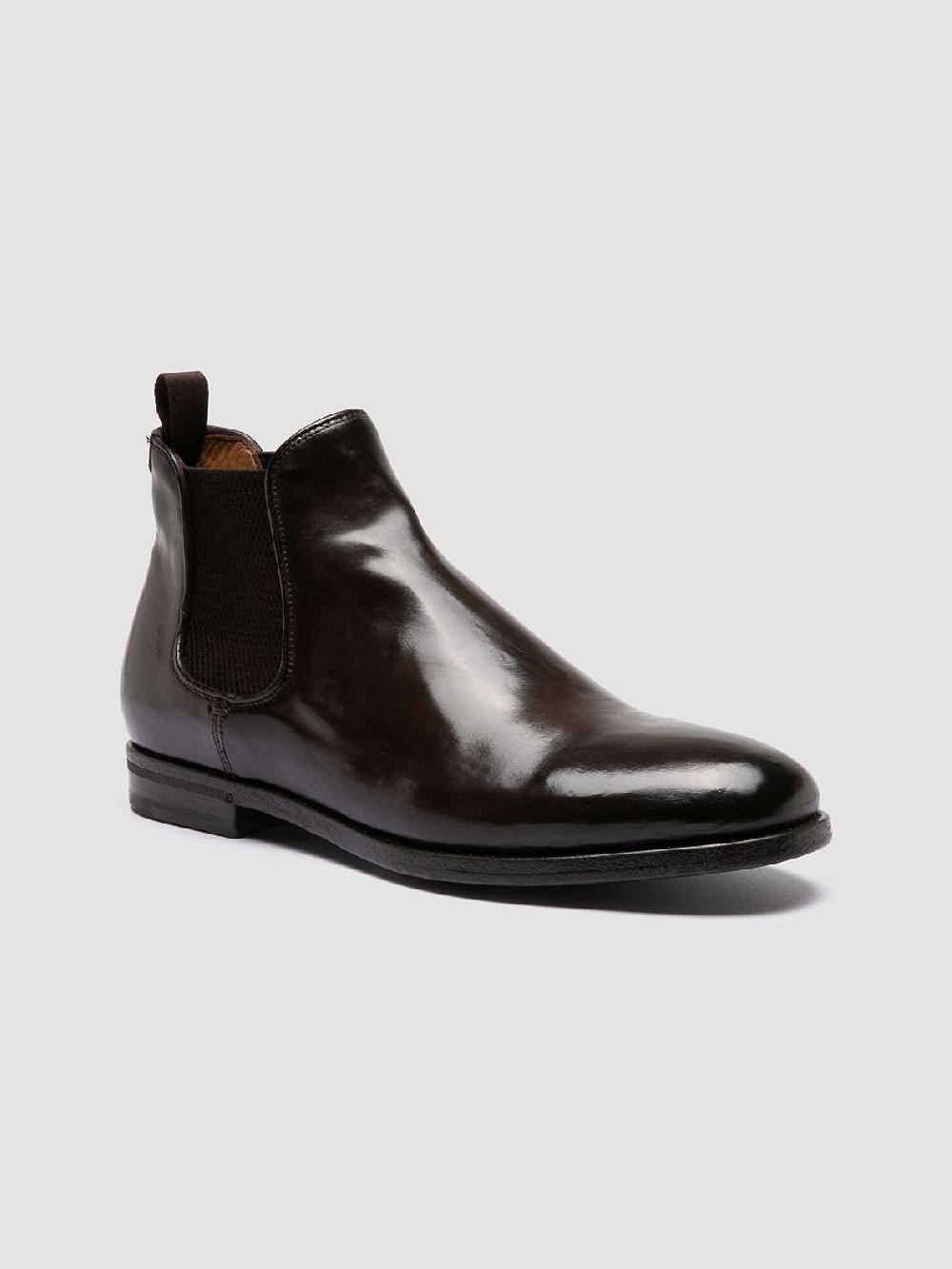 Officine Creative VANDERBILT CAOU 012 Stivali Marrone Scuro in Pelle Italia