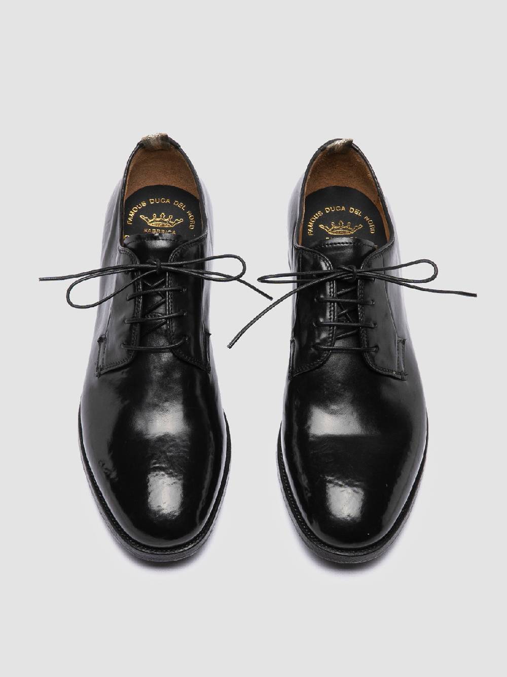 Officine Creative VANDERBILT CAOU 013 Scarpe Derby Nere in Pelle 2025