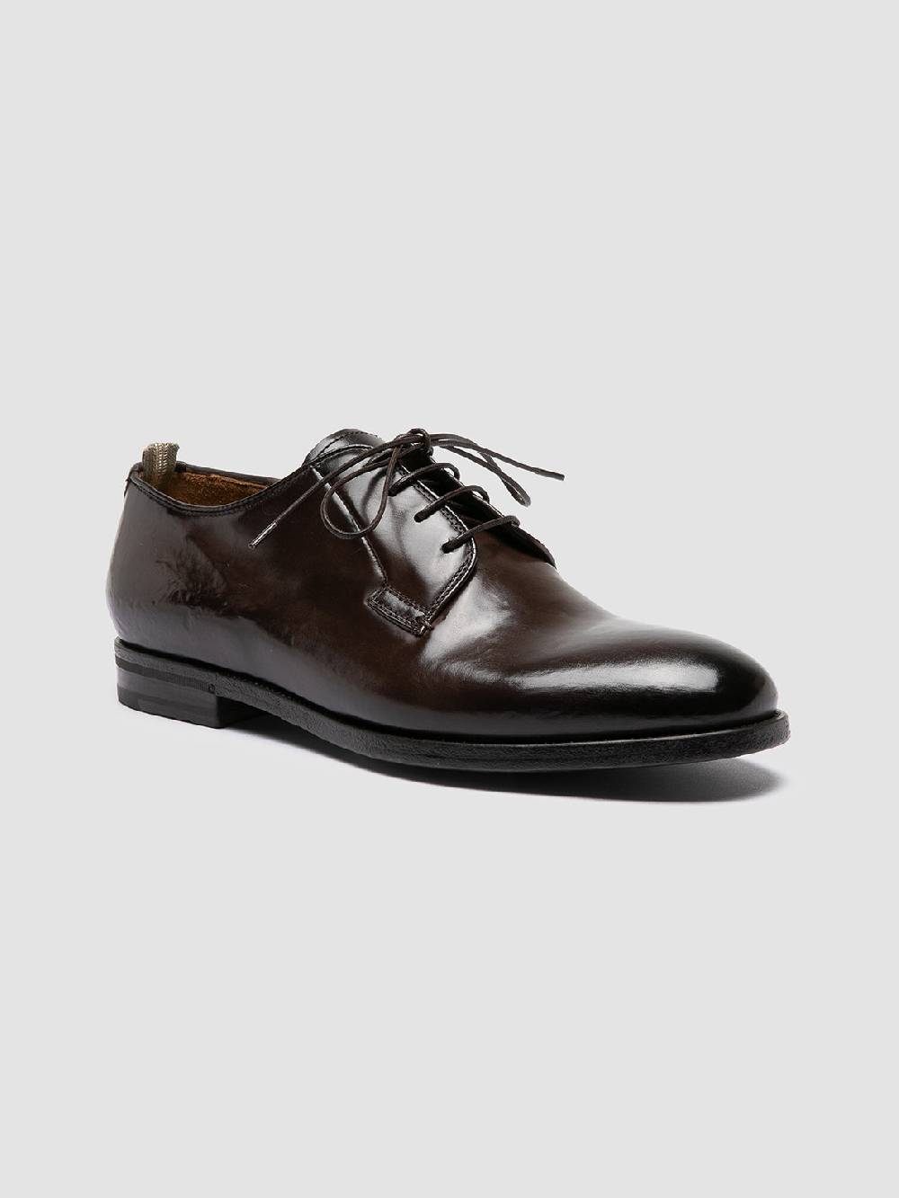 Officine Creative VANDERBILT CAOU 013 Scarpe Derby Marrone Scuro in Pelle In Linea