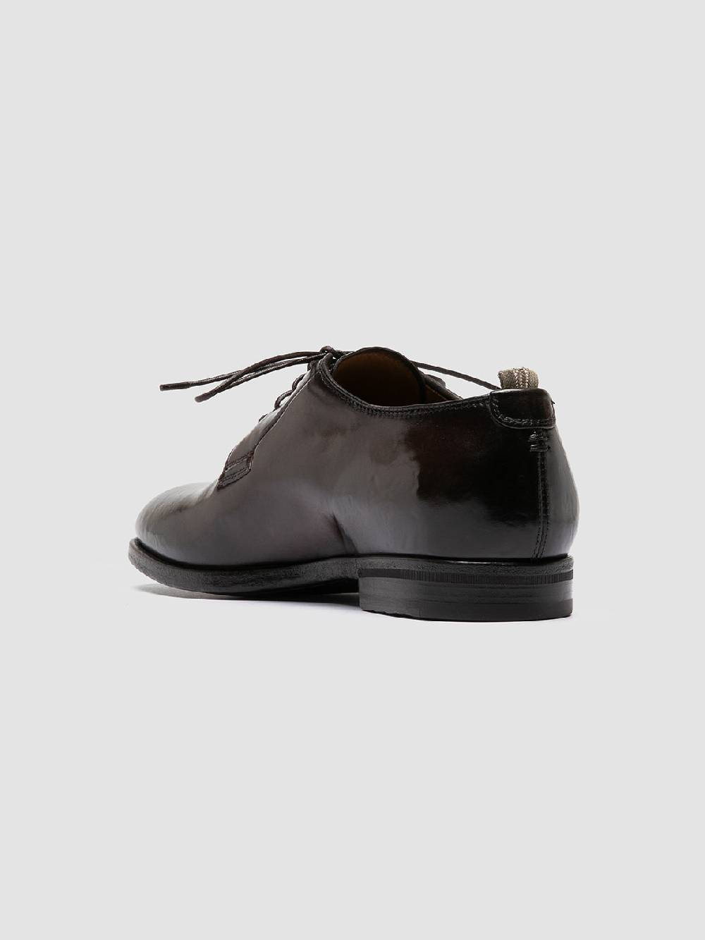 Officine Creative VANDERBILT CAOU 013 Scarpe Derby Marrone Scuro in Pelle In Linea