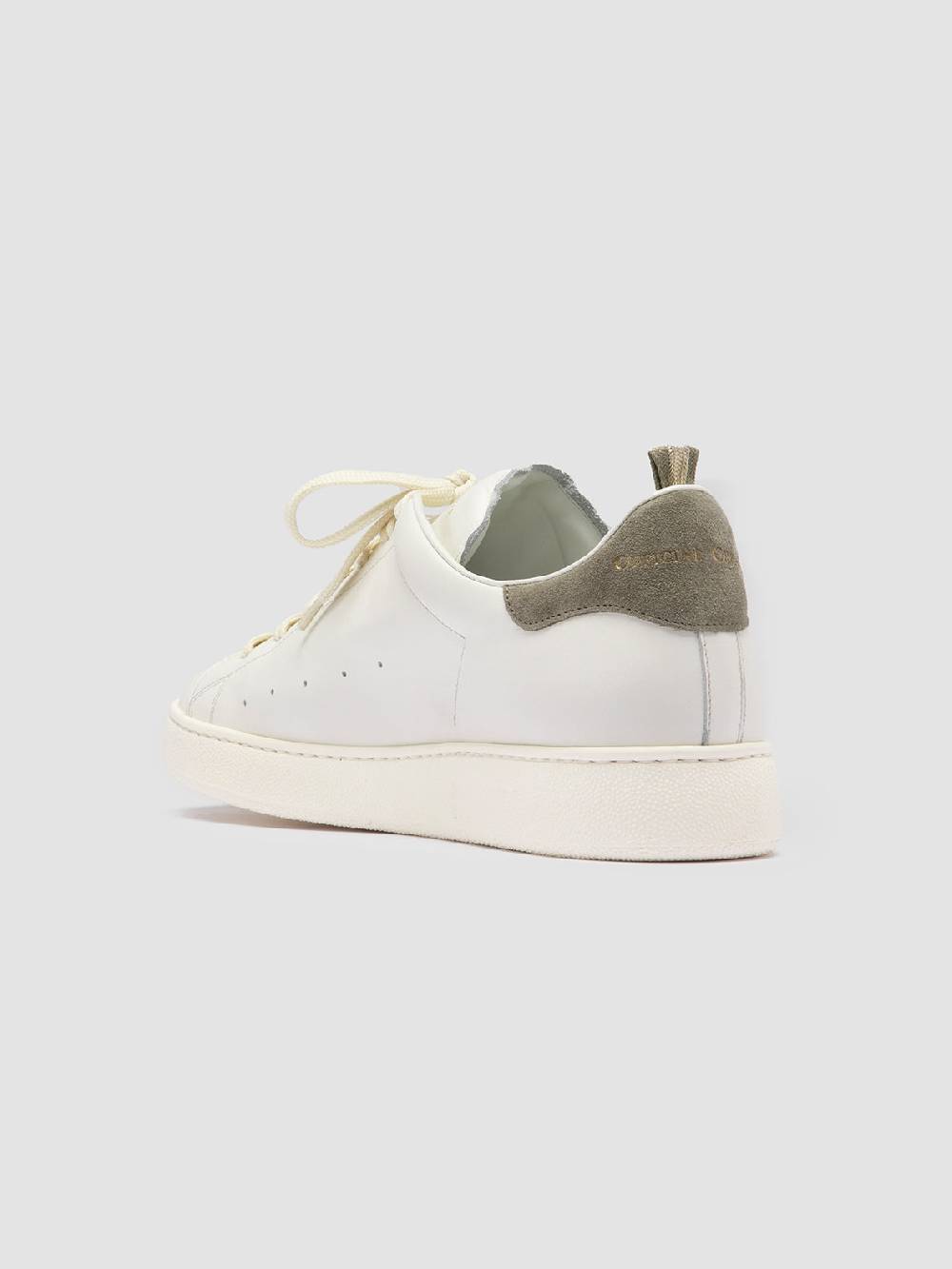 Officine Creative MOWER 002 Sneakers Basse in Pelle e Camoscio Bianca Nuovo