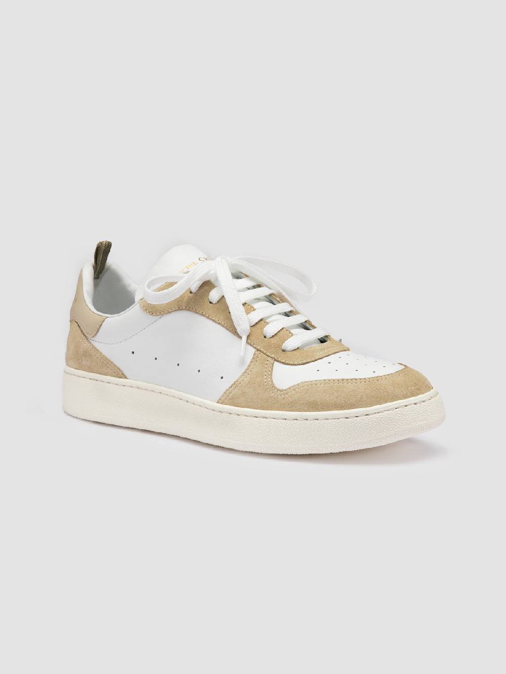 Officine Creative MOWER 008 Sneakers Basse in Pelle e Camoscio Bianca Spedizione Gratuita