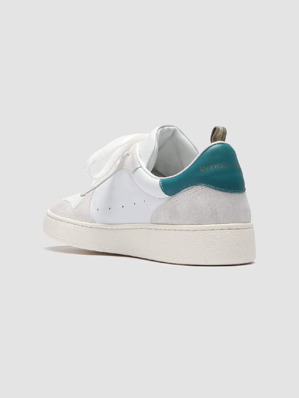 Officine Creative MOWER 008 Sneakers in Pelle Liscia e Scamosciata Bianca Pezzi Unici