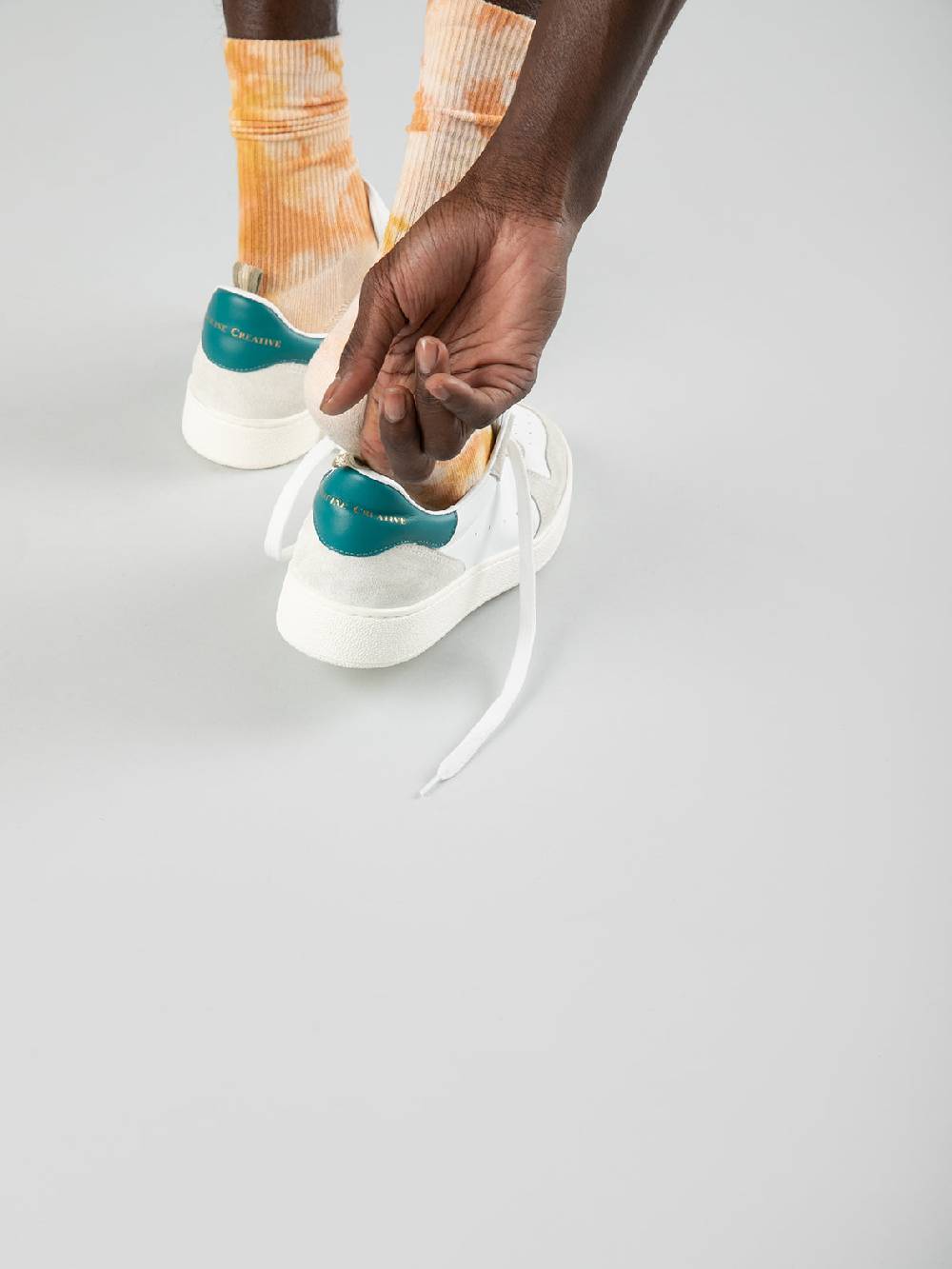 Officine Creative MOWER 008 Sneakers in Pelle Liscia e Scamosciata Bianca Pezzi Unici