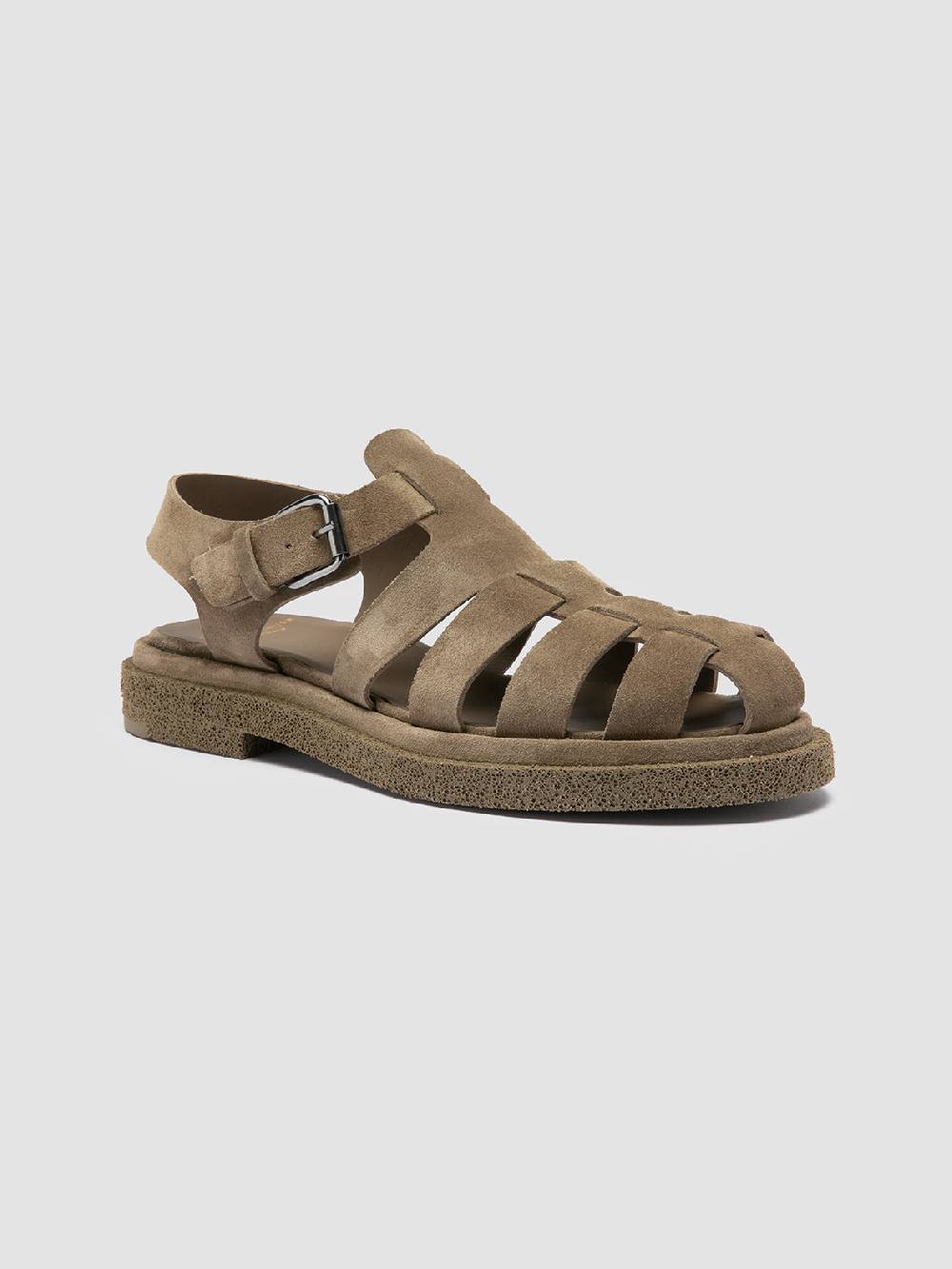 Officine Creative TONAL 18 Taupe Suede Sandals Qualità Garantita