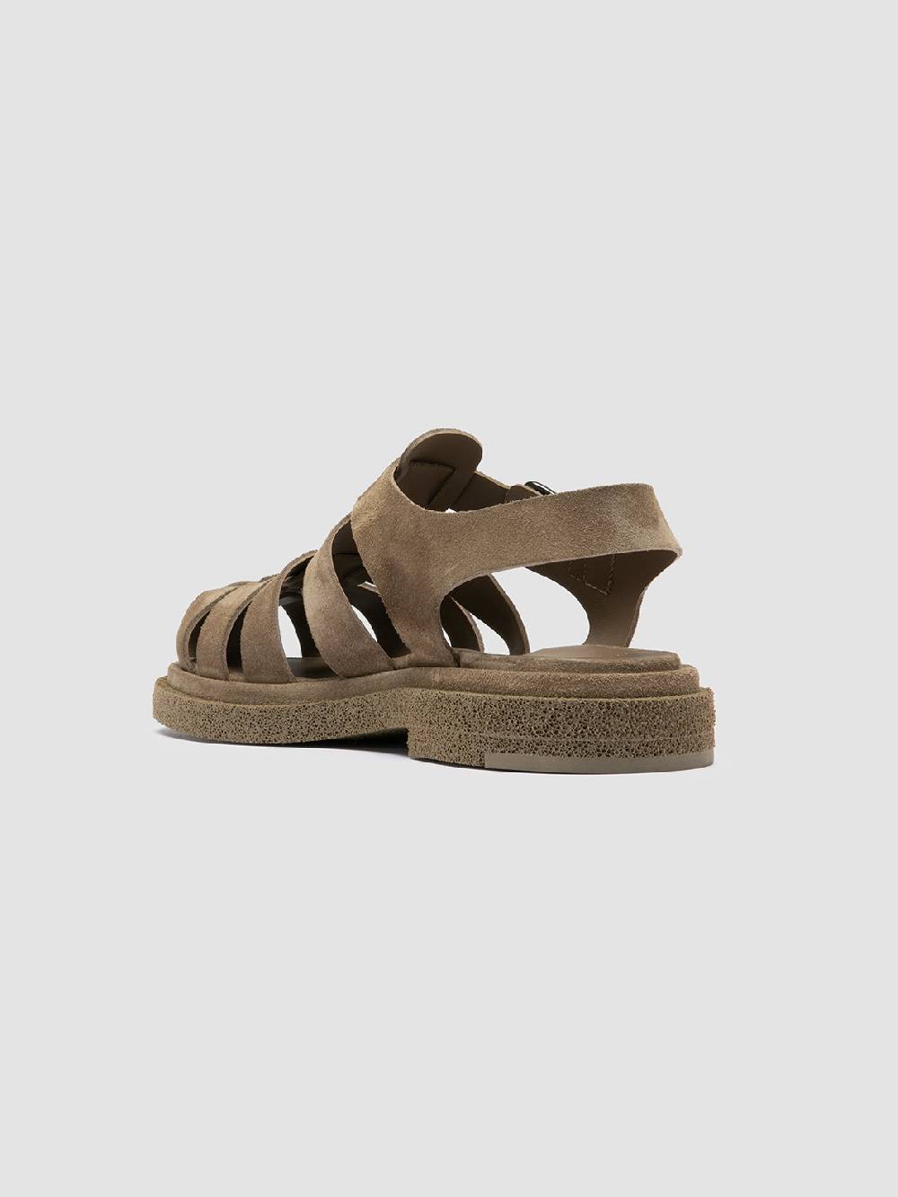 Officine Creative TONAL 18 Taupe Suede Sandals Qualità Garantita