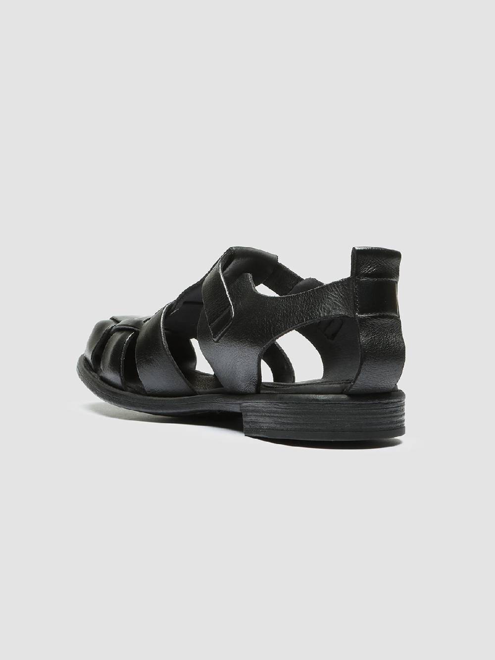 Officine Creative CHRONICLE 145 Sandali in Pelle Nera Acquista Ora
