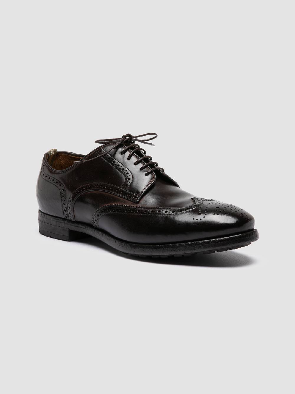 Officine Creative PRINCE 609 Derby in Pelle Marrone Consegna Veloce