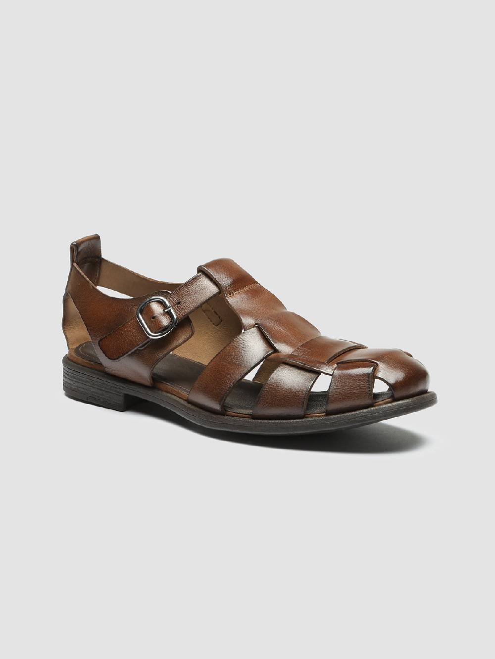 Officine Creative CHRONICLE 145 Sandali in Pelle Marrone Promozione Limitata
