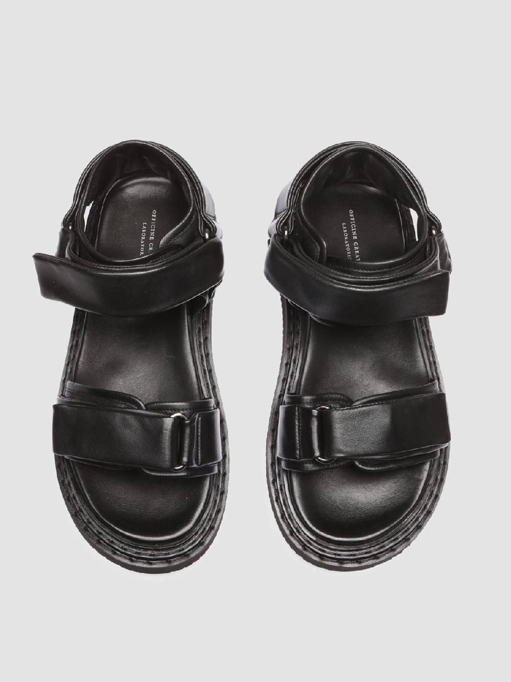 Officine Creative IOS 002 Sandali in Pelle Nera Shopping Online