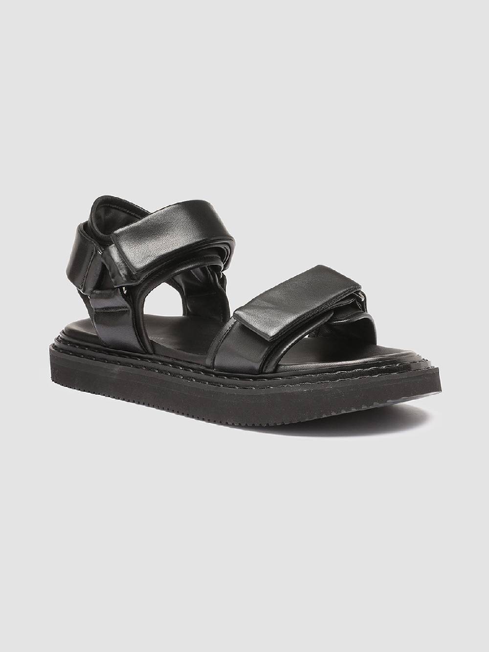 Officine Creative IOS 002 Sandali in Pelle Nera Shopping Online