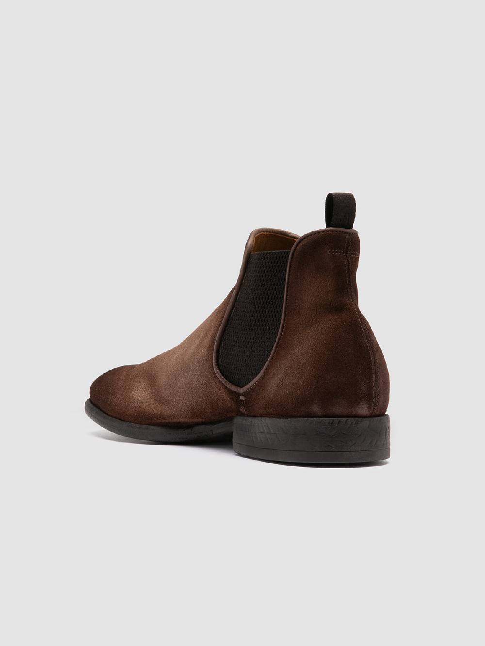 Officine Creative CETON 647 Stivaletti Chelsea in Pelle Scamosciata Marrone Prezzo Ridotto