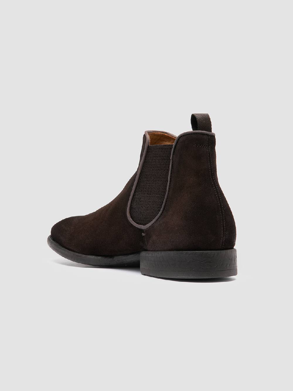 Officine Creative CETON 647 Stivaletti Chelsea in Pelle Scamosciata Marrone Sottocosto
