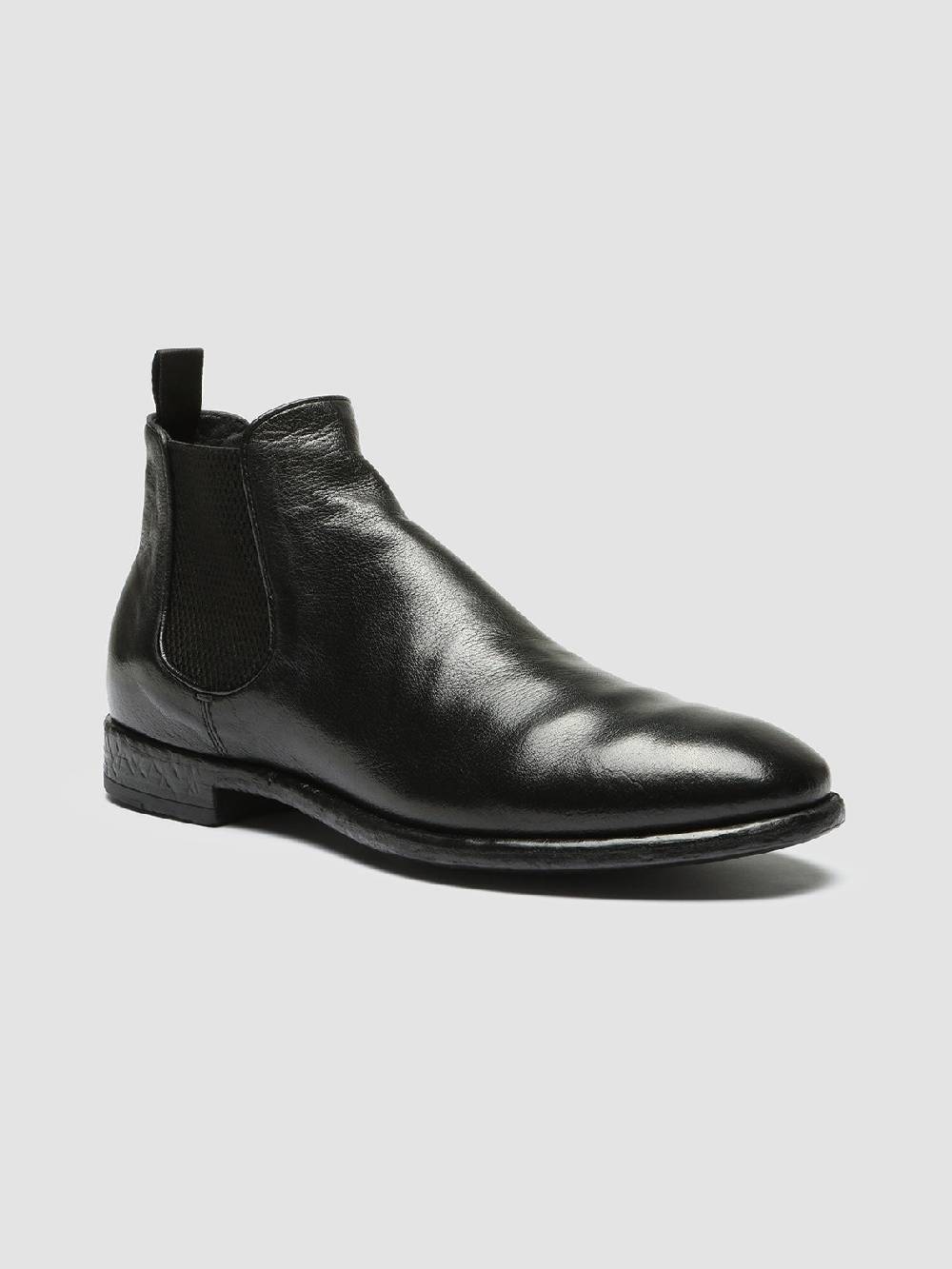 Officine Creative CETON 647 Stivaletti Chelsea in Pelle Nera Convenienza