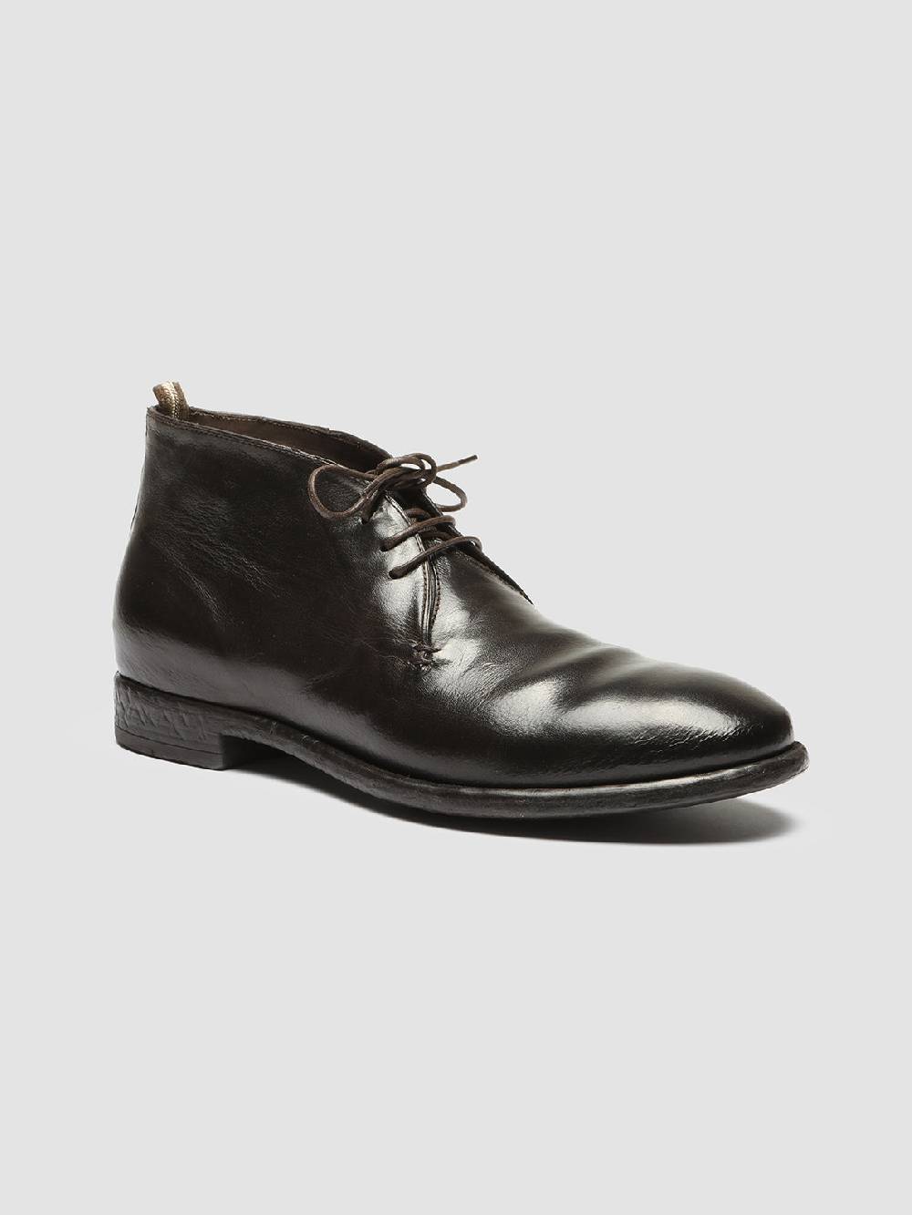 Officine Creative CETON 685 Stivali Chukka in Pelle Marrone Presa