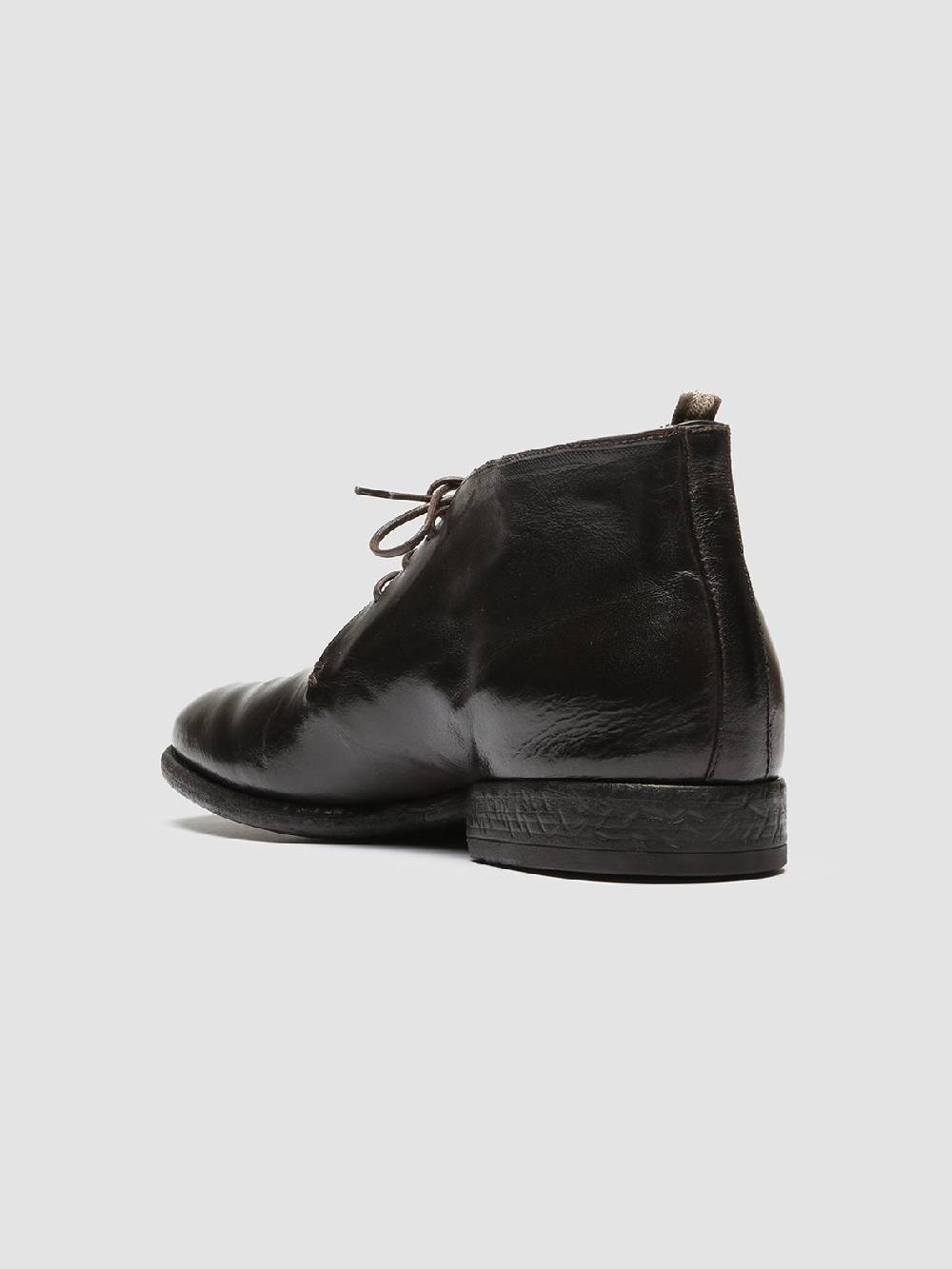 Officine Creative CETON 685 Stivali Chukka in Pelle Marrone Presa