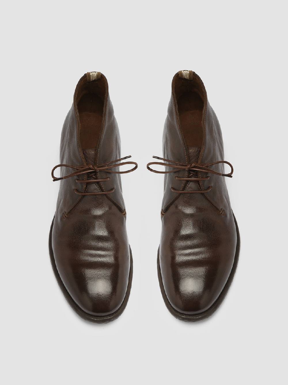 Officine Creative CETON 685 Stivali Chukka in Pelle Marrone Sconto