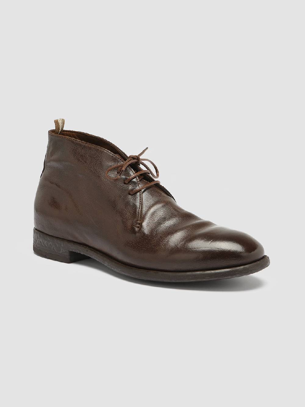 Officine Creative CETON 685 Stivali Chukka in Pelle Marrone Sconto