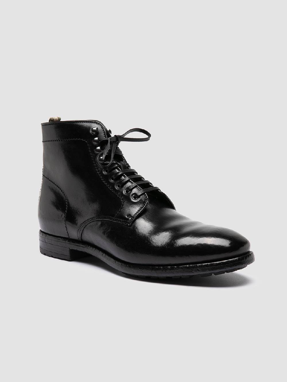 Officine Creative PRINCE 610 Stivaletti in Pelle Nera Saldi