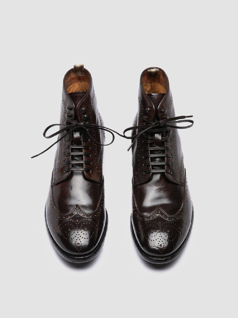 Officine Creative PRINCE 612 Stivaletti in Pelle Marrone Vendita Calda