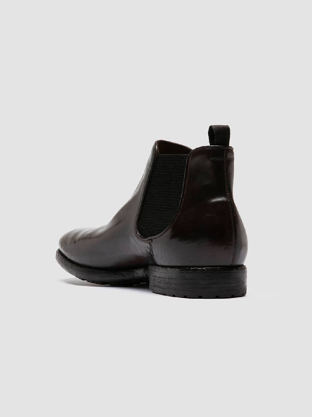 Officine Creative PRINCE 617 Stivaletti Chelsea in Pelle Marrone Saldi Di Fabbrica