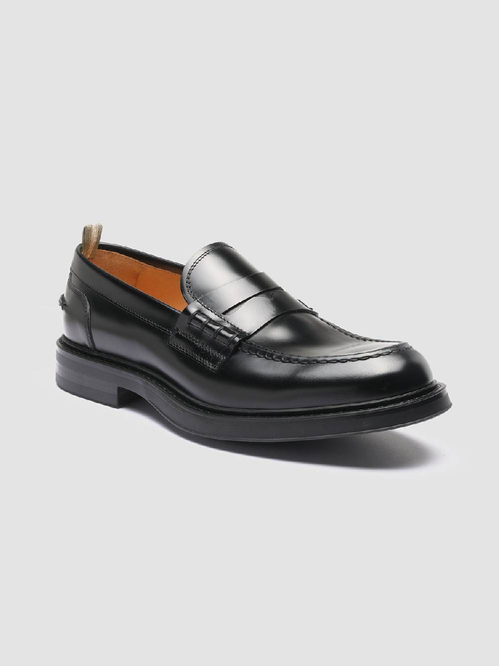 Officine Creative UNIFORM 001 Mocassini Penny in Pelle Nera Vendite Flash
