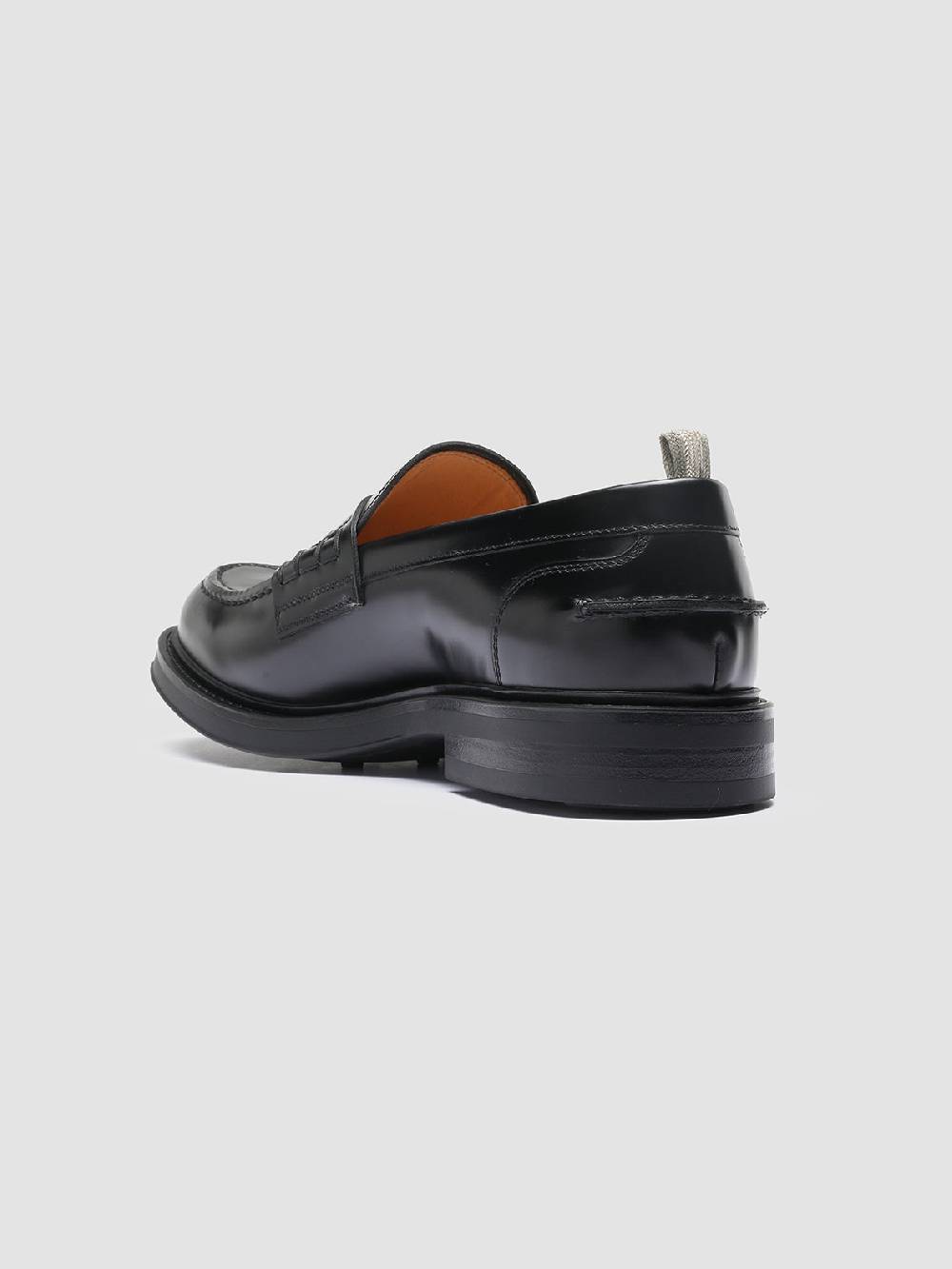 Officine Creative UNIFORM 001 Mocassini Penny in Pelle Nera Vendite Flash