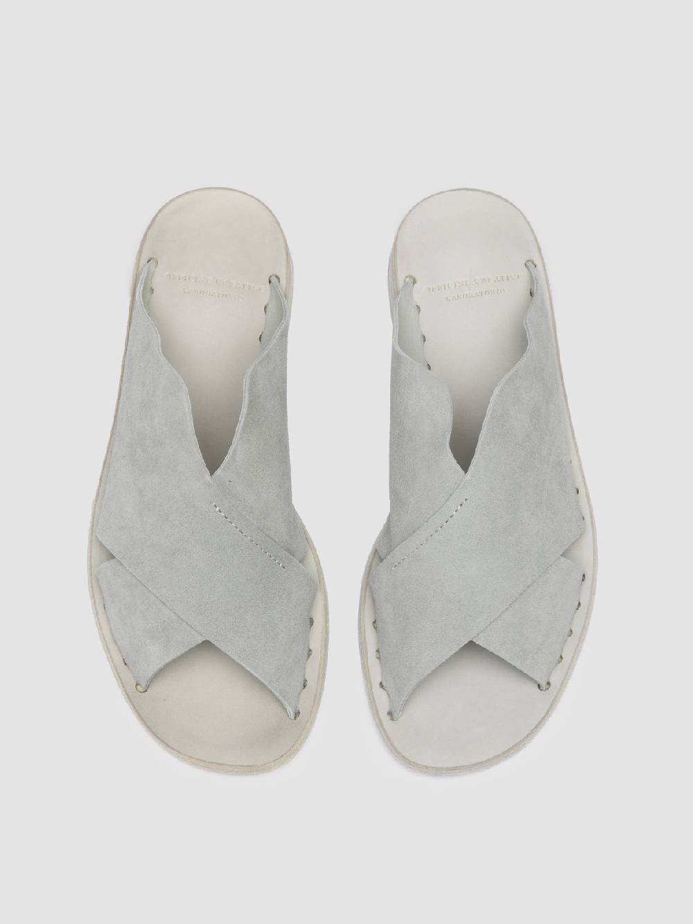 Officine Creative ITACA 019 Sandali in Pelle Scamosciata Tortora Moda