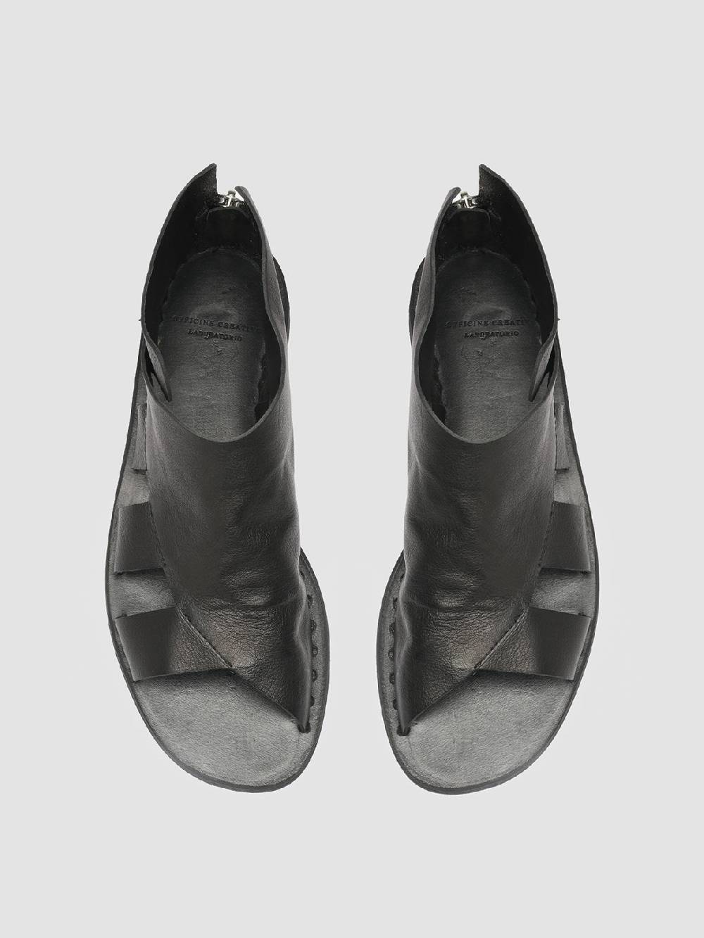 Officine Creative ITACA 032 Sandali in Pelle Nera Nuovo