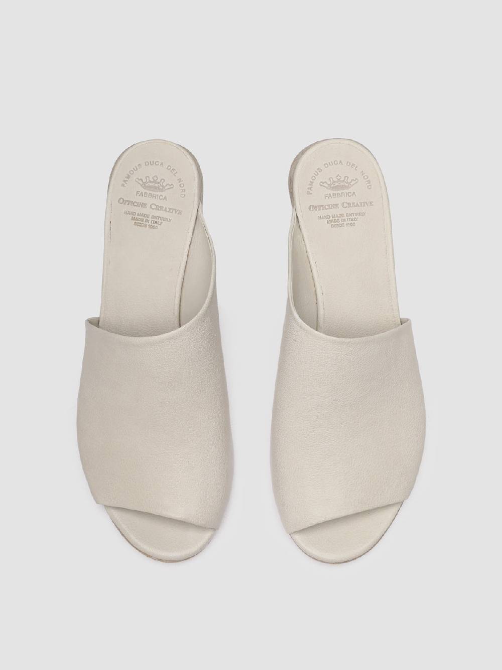 Officine Creative HELYETTE 016 Sabot in Pelle Bianca Pezzi Unici
