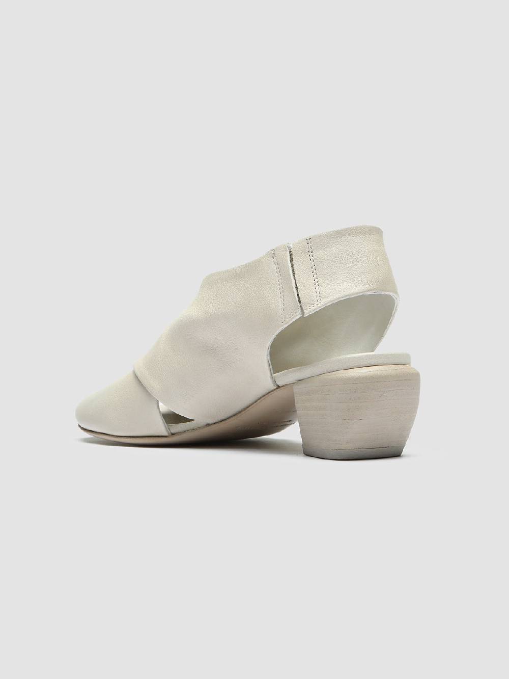 Officine Creative HELYETTE 024 Off White Leather Slide Sandals Soddisfazione Garantita