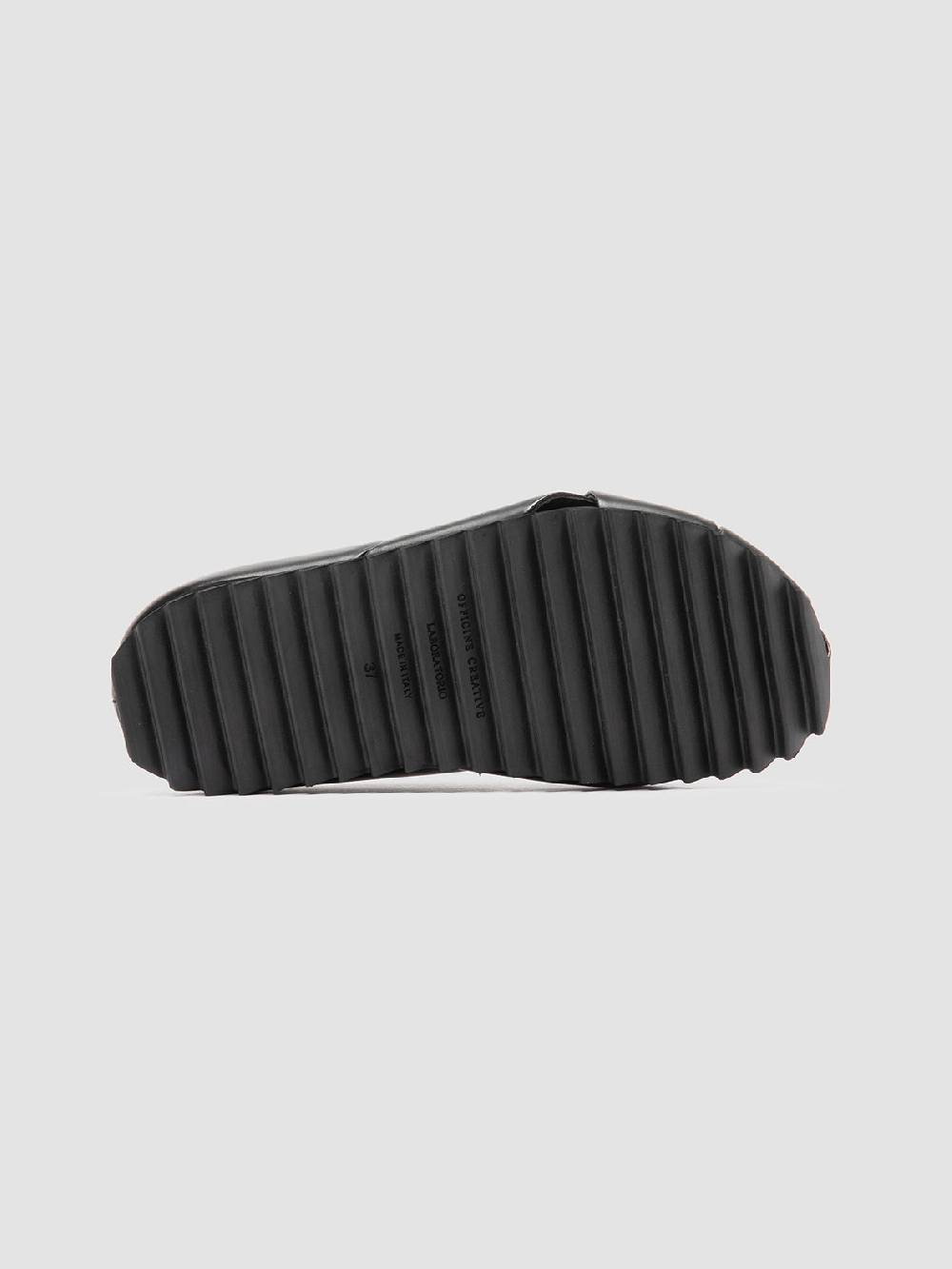 Officine Creative PELAGIE 018 Sandali Sabot in Pelle Nera Qualità Garantita