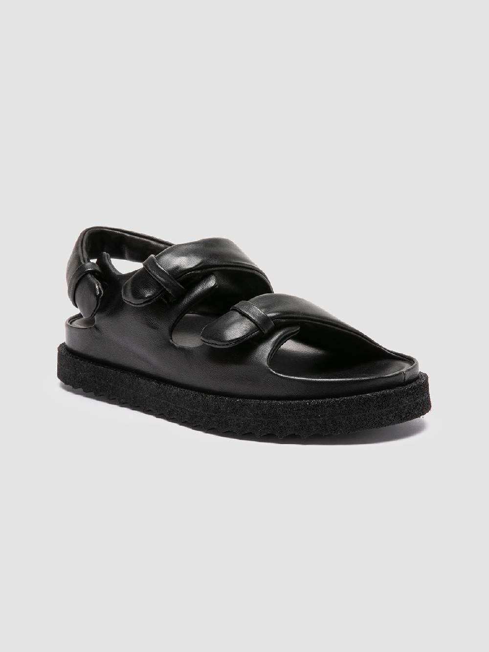 Officine Creative SANDS 102 Sandali Sling Back in Pelle Nera Promozione Limitata