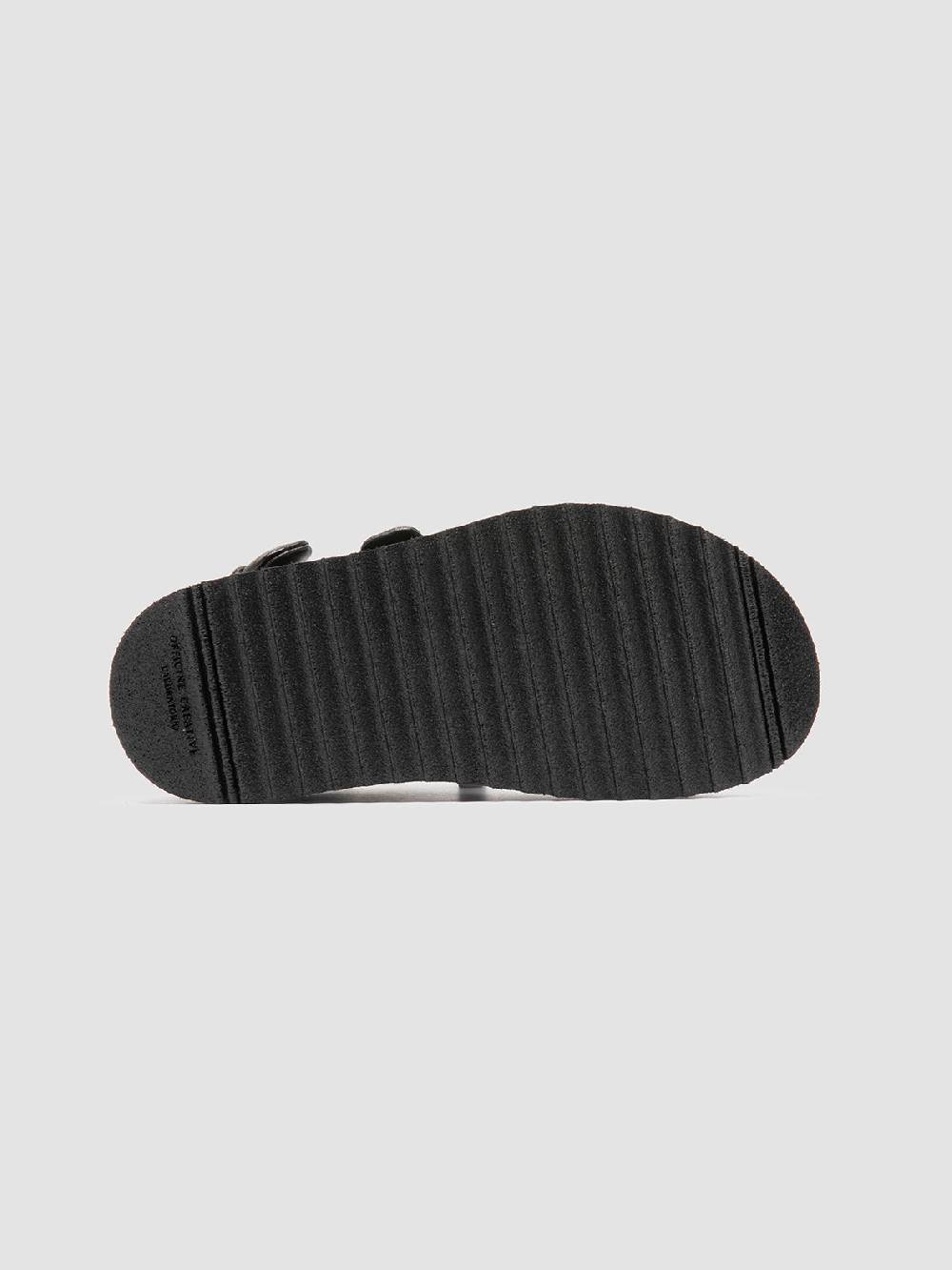 Officine Creative SANDS 102 Sandali Sling Back in Pelle Nera Promozione Limitata