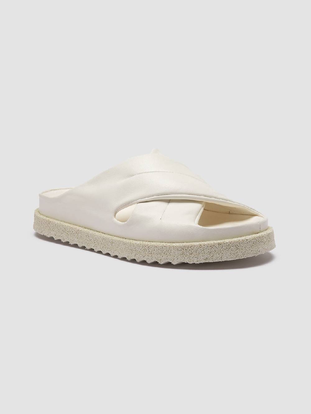 Officine Creative SANDS 103 Sandali Slide in Pelle Bianca Fino Al -60%