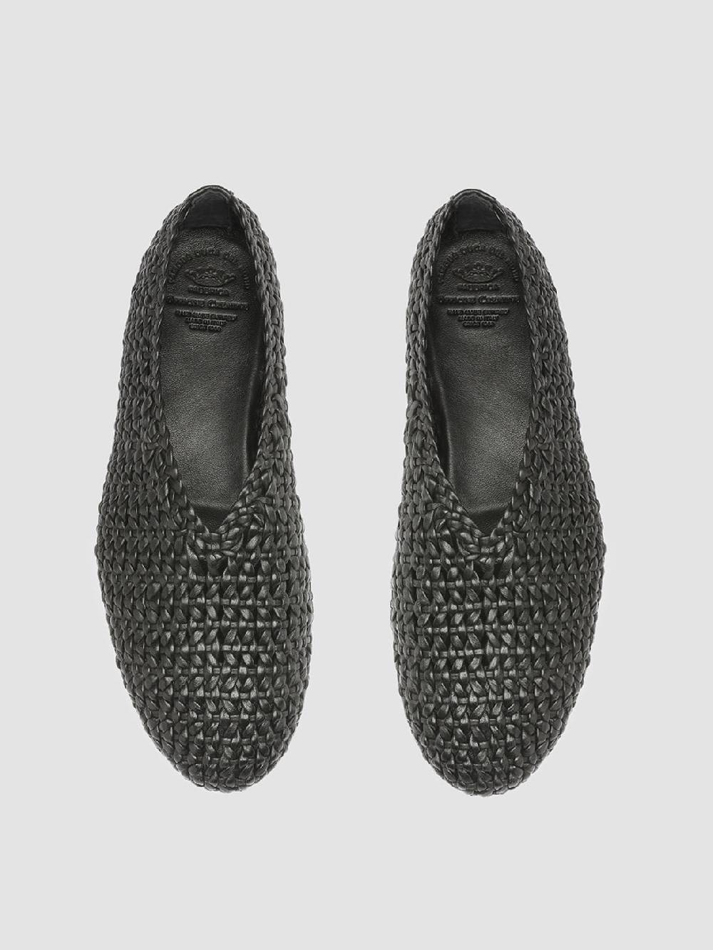 Officine Creative BESSIE 011 Mocassini in Pelle Nera Affare Del Giorno