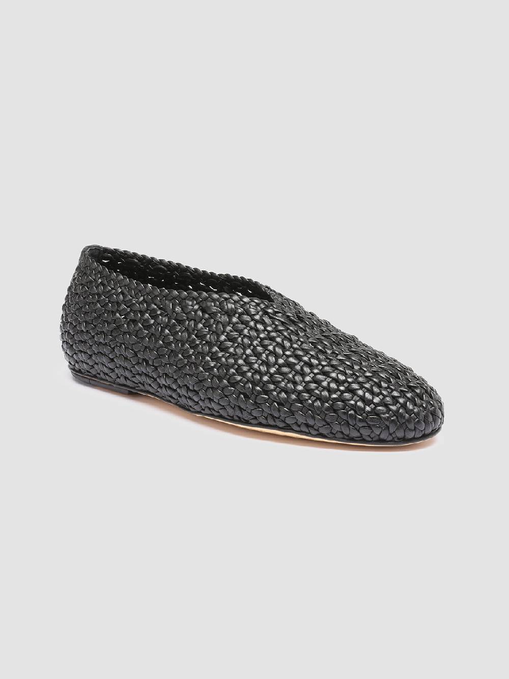 Officine Creative BESSIE 011 Mocassini in Pelle Nera Affare Del Giorno