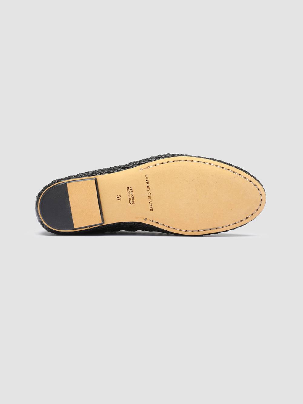 Officine Creative BESSIE 011 Mocassini in Pelle Nera Affare Del Giorno