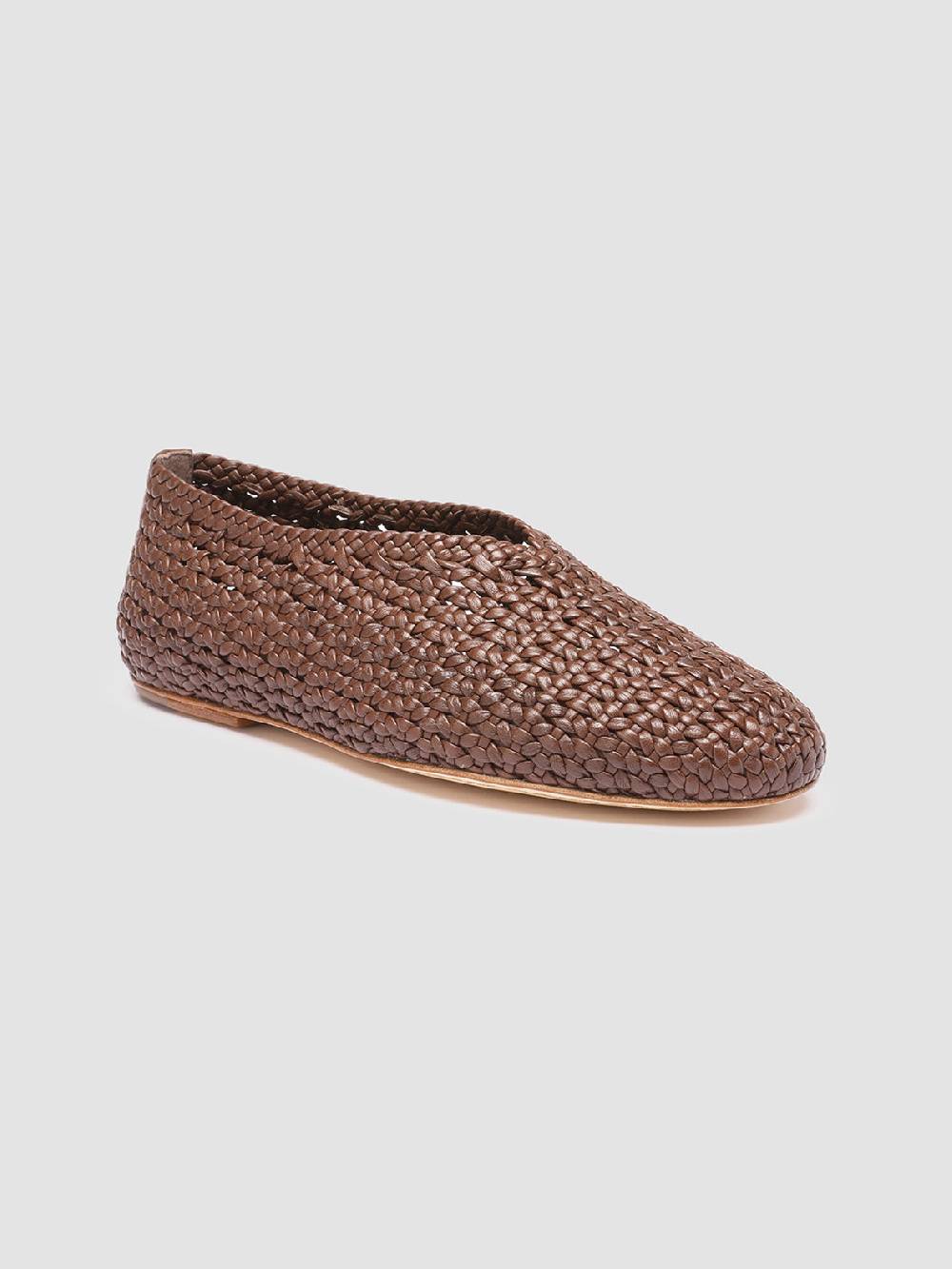 Officine Creative BESSIE 011 Mocassini in Pelle Marrone Prezzo Ridotto